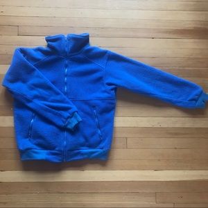 REI Vintage Thick Fleece Zip Up Jacket Blue